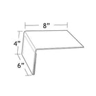 Azar Displays 4" x 6" x 8" Shelf Acrylic Sign Holder, Clear, 10 Pack (142702)-Clear 0.100" thick acrylic sign holder that can sit on a shelf or counter