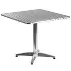 Flash Furniture 31.5'' Square Aluminum Indoor/Outdoor Table with 4 Rattan Chairs (TLH32SQ020CHR4)-31.50"W x 31.50"D x 27.25"H; square
