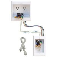 PowerBridge In-Wall Power Connector Kit, TWO-CK, Dual Power-For any size or brand wall mounted LCD, LED, Plasma, Flat Screen HDTV's mounted above AV equipment