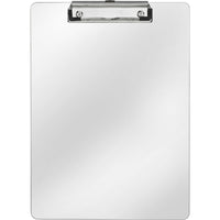 Staples Aluminum Letter Size Clipboard - 9" x 12" - Silver-Attractive, durable and wipeable