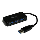 StarTech SuperSpeed Mini USB 3.0 Hub, Black, Portable 4 Port-Connect up to four USB 3.0/2.0/1.x devices simultaneously at their maximum speeds