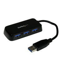 StarTech SuperSpeed Mini USB 3.0 Hub, Black, Portable 4 Port-Connect up to four USB 3.0/2.0/1.x devices simultaneously at their maximum speeds