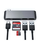 Satechi Passthrough Hub for USB-C Devices - Space Grey-3.31" H x 1.06" W x 0.3" D
