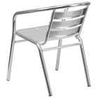 Flash Furniture Heavy Duty Commercial Aluminum Indoor-Outdoor Restaurant Stack Chair with Triple Slat Back-Textured Seat