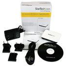 StarTech USB 3.0 to Gigabit Ethernet NIC Network Adapter with 3 Port Hub, White-Compact and portable, the USB 3.0 hub can be powered through USB