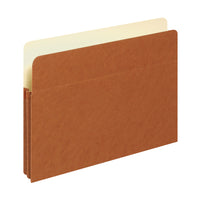 Pendaflex Vertical File Pocket, Red Fibre, Letter Size, 1 3/4" Expansion-Mylar reinforced redrope gussets