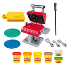 Play-Doh Kitchen Creations Grill 'N Stamp Playset-Set of 4 2-ounce and 2 1-ounce non-toxic modeling dough compounds in plastic container
