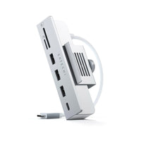Satechi USB-C Clamp Hub for 24 inches iMac - Silver-Silver, Aluminum, 6-Port