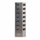 StarTech 7-Port Self-Powered USB-C Hub with Individual On/Off Switches - Space Grey-Made of Aluminum