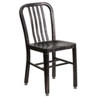 30'' Round Black-Antique Gold Metal Indoor-Outdoor Table Set with 4 Vertical Slat Back Chairs [CH-51090TH-4-18VRT-BQ-GG]-4
