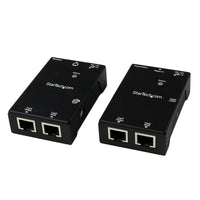Startech HDMI Over CAT5/CAT6 Extender with Power Over Cable, 50m/165'-Requires only a single power adapter that can be connected to either the transmitter or receiver