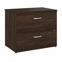 Bush Business Furniture Studio C 2 Drawer Lateral File Cabinet - Black Walnut-2 Drawer Lateral File Cabinet ships fully assembled for your convenience