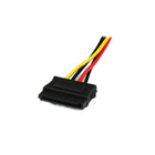 StarTech LP4 to 2x Latching SATA Power Cable Adapter, 12"-Cost-effective solution for powering two SATA drives from a single LP4 connection on the computer power supply, which eliminates the cost of a power supply upgrade for compatibility with SATA hard drives