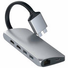 Satechi Type-C Dual Multimedia Adapter - Space Grey-4K HDMI display extended across two monitors