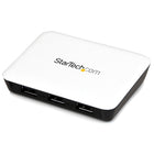 StarTech USB 3.0 to Gigabit Ethernet NIC Network Adapter with 3 Port Hub, White-Maximize capability by turning a single USB 3.0 slot into a Gigabit network connection and 3 port USB 3.0 hub