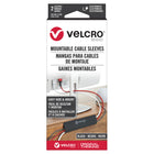 VELCRO Brand Mountable Cable Sleeves - 8" L x 4.75 " W - Black - 2 Pack-Easily organize untidy cables & wires