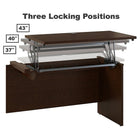 Bush Business Furniture Westfield 72W x 30D 3 Position Sit to Stand L Desk with Mobile File Cabinet, Mocha Cherry (SRC125MRSU)-Thermally Fused Laminate over Composite Wood