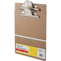Staples Hardboard Clipboard - Letter Size - 9" x 12" - 2 Pack-Sturdy brown masonite board provides a solid surface to make writing easy