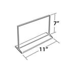Azar Displays 7" x 11" Horizontal Top Load Acrylic Sign Holder, Clear, 10 Pack (142718)-Cards can be inserted back to back for easy viewing