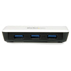 StarTech USB 3.0 to Gigabit Ethernet NIC Network Adapter with 3 Port Hub, White-Simpler connection of multiple USB devices, with increased spacing between USB ports